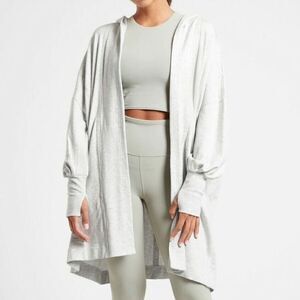 Athleta Size XS Oversized Mantra Wrap Cardigan Hooded Tencel Lyocell